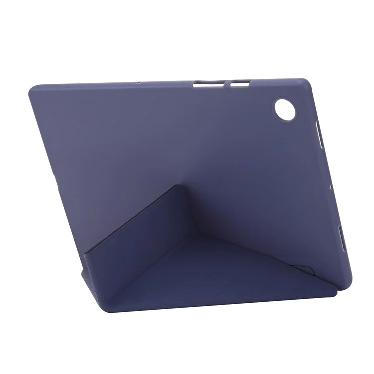 For Samsung Galaxy Tab A9+ Case Origami Stand Leather+Silicone Tablet Cover