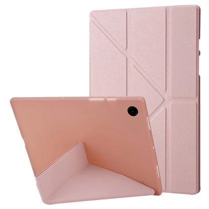 For Samsung Galaxy Tab A9+ Case Origami Stand Leather+Silicone Tablet Cover