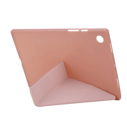 For Samsung Galaxy Tab A9+ Case Origami Stand Leather+Silicone Tablet Cover