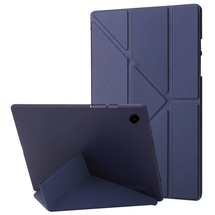 For Samsung Galaxy Tab A9+ Case Origami Stand Leather+Silicone Tablet Cover