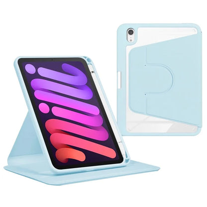 For iPad mini (2021) Tablet Case Auto Wake / Sleep Folio Rotary Stand Cover