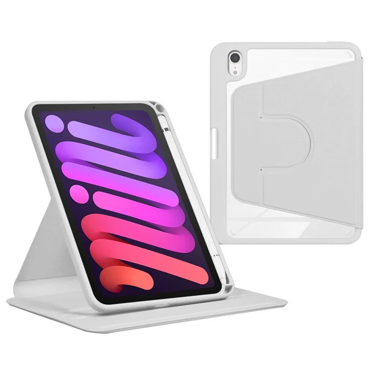 For iPad mini (2021) Tablet Case Auto Wake / Sleep Folio Rotary Stand Cover