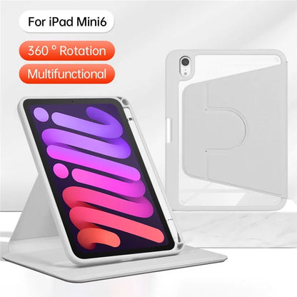 For iPad mini (2021) Tablet Case Auto Wake / Sleep Folio Rotary Stand Cover