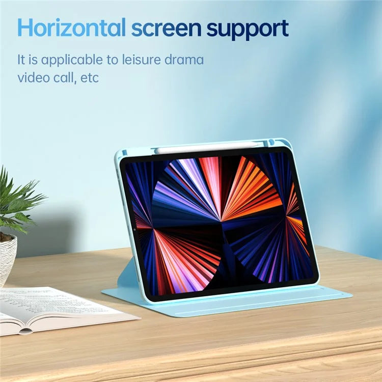 For iPad mini (2021) Tablet Case Auto Wake / Sleep Folio Rotary Stand Cover