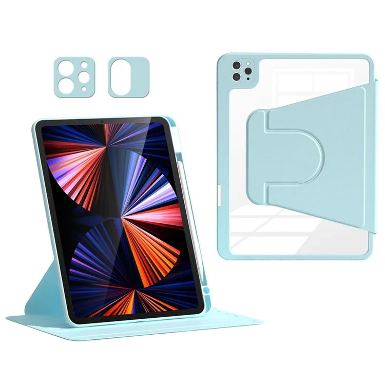 For iPad Air (2020) / (2022) / iPad Pro 11-inch (2018) / (2020) / (2021) / (2022) Tablet Case Anti-drop PU Leather+Acrylic+TPU Cover