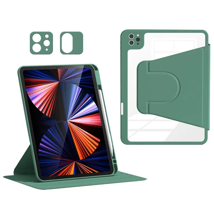 For iPad Air (2020) / (2022) / iPad Pro 11-inch (2018) / (2020) / (2021) / (2022) Tablet Case Anti-drop PU Leather+Acrylic+TPU Cover