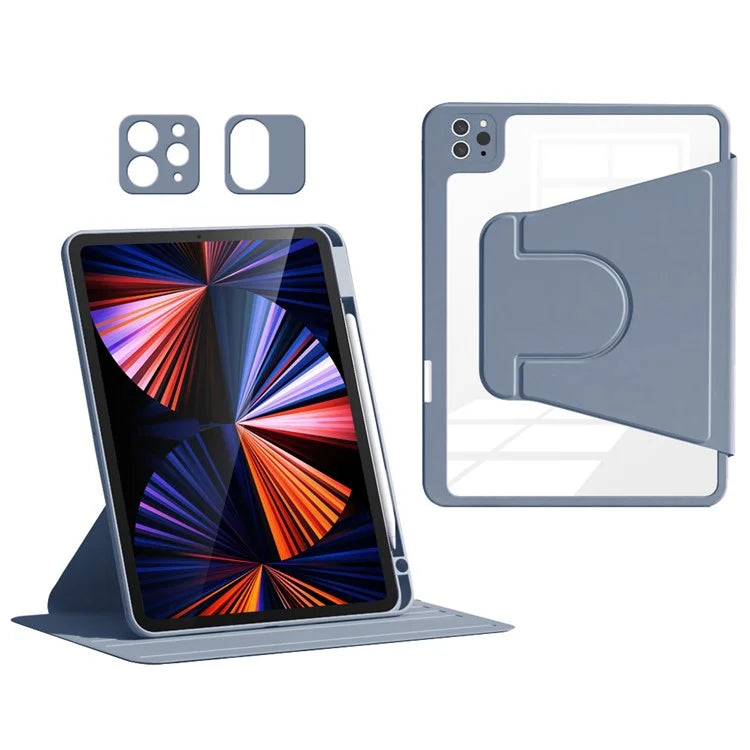 For iPad Air (2020) / (2022) / iPad Pro 11-inch (2018) / (2020) / (2021) / (2022) Tablet Case Anti-drop PU Leather+Acrylic+TPU Cover