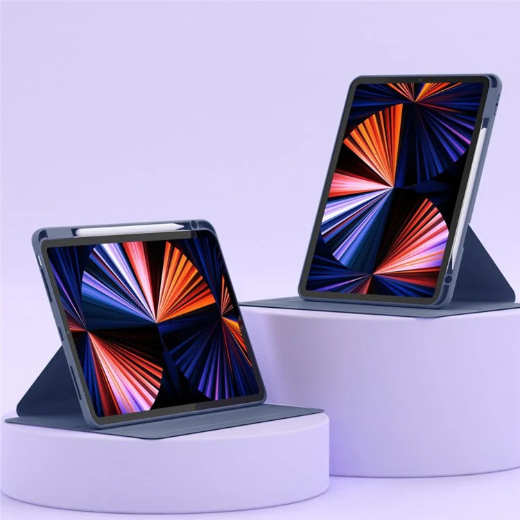 For iPad Air (2020) / (2022) / iPad Pro 11-inch (2018) / (2020) / (2021) / (2022) Tablet Case Anti-drop PU Leather+Acrylic+TPU Cover