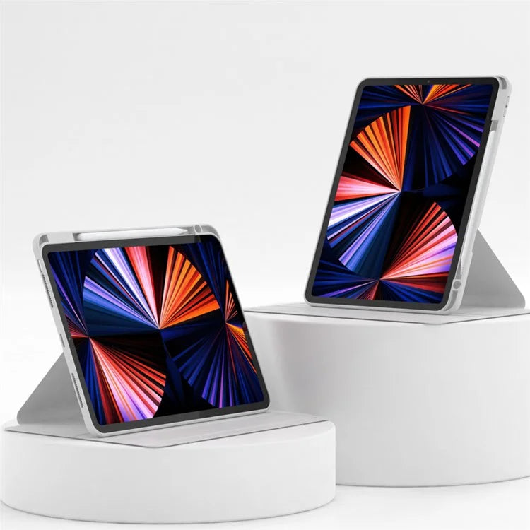 For iPad Air (2020) / (2022) / iPad Pro 11-inch (2018) / (2020) / (2021) / (2022) Tablet Case Anti-drop PU Leather+Acrylic+TPU Cover