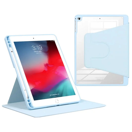 PU Leather+Acrylic+TPU Tablet Case for iPad Air (2013) / Air 2 / iPad 9.7-inch (2017) /  (2018) Cover with Pen Slot