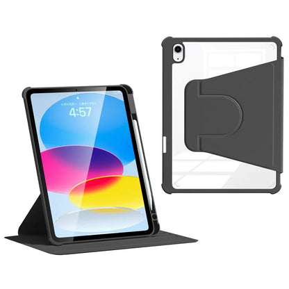 For iPad 10.9 (2022) Case Anti-scratch PU Leather+Acrylic+TPU Auto Wake / Sleep Tablet Cover
