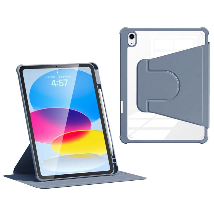 For iPad 10.9 (2022) Case Anti-scratch PU Leather+Acrylic+TPU Auto Wake / Sleep Tablet Cover