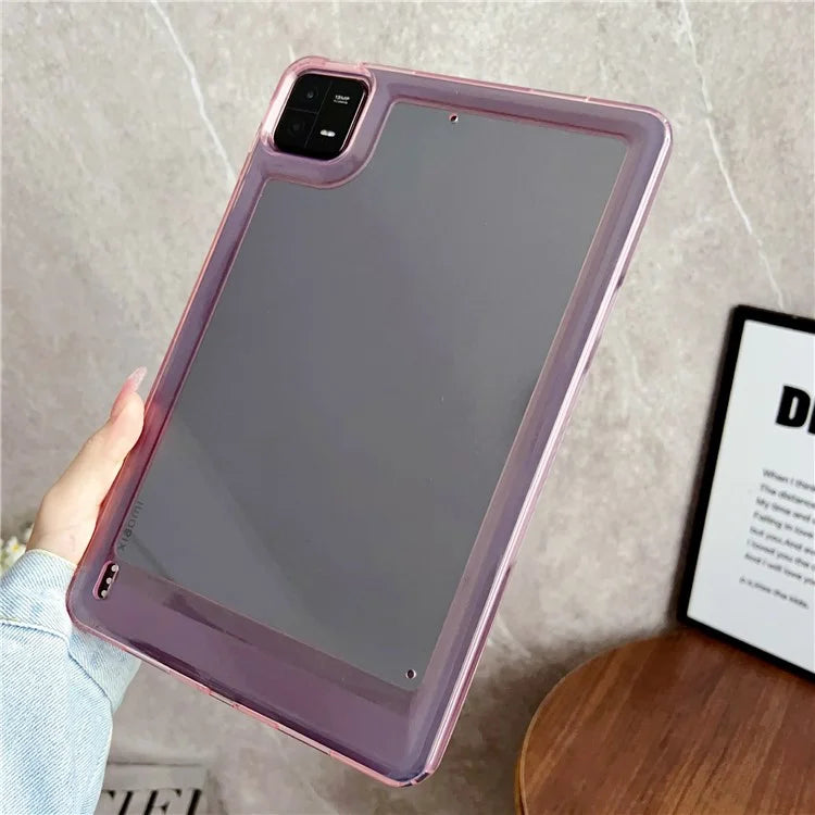 For Xiaomi Pad 6 / Pad 6 Pro Case Transparent Acrylic+TPU Tablet Back Cover
