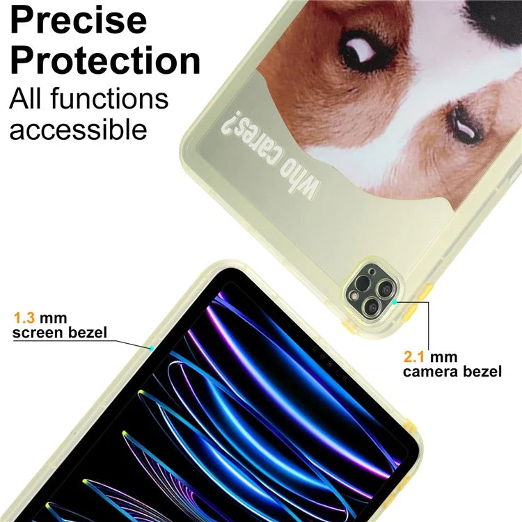 For iPad Pro 11 (2022) / (2021) / (2020) Case Animal Pattern TPU Tablet Cover