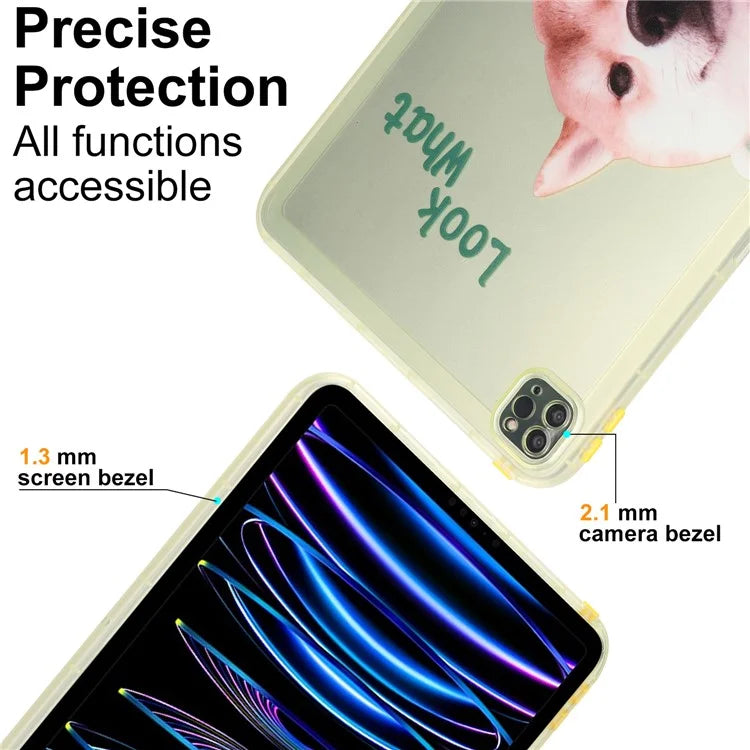 For iPad Pro 11 (2022) / (2021) / (2020) Case Animal Pattern TPU Tablet Cover