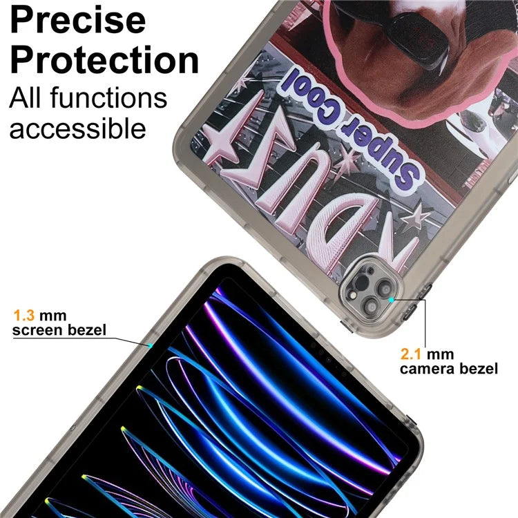 For iPad Pro 11 (2022) / (2021) / (2020) Case Animal Pattern TPU Tablet Cover