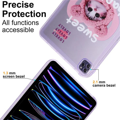 For iPad Pro 11 (2022) / (2021) / (2020) Case Animal Pattern TPU Tablet Cover