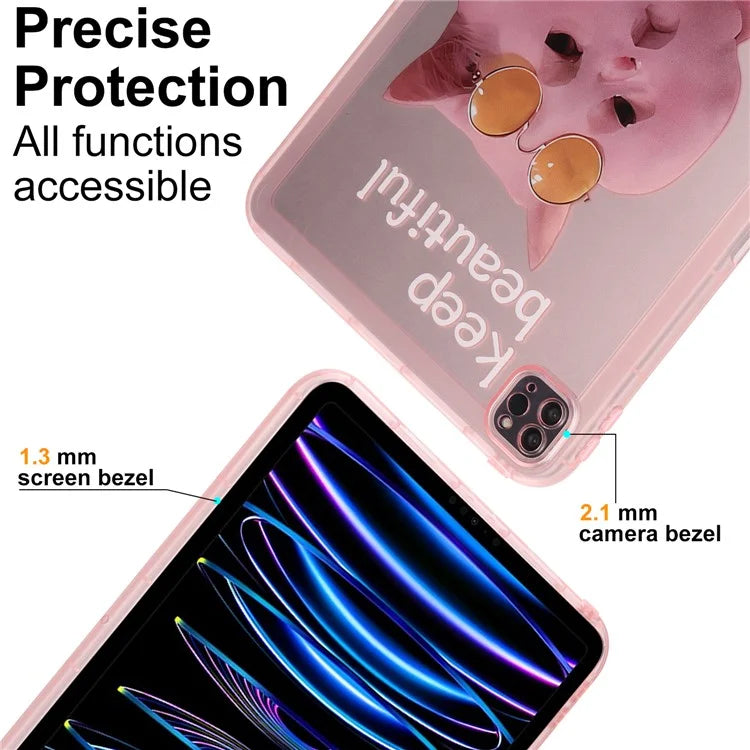 For iPad Pro 11 (2022) / (2021) / (2020) Case Animal Pattern TPU Tablet Cover