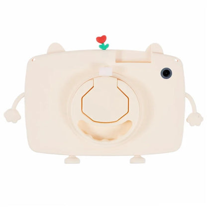 For Samsung Galaxy Tab A9 Case Cartoon Cat Tablet Silicone Cover with 360 Degree Rotation Kickstand