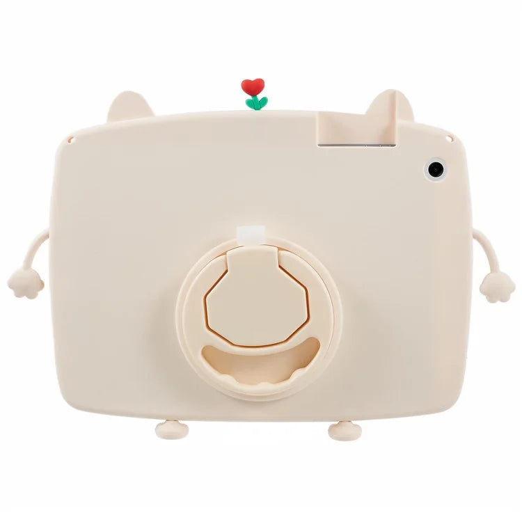 For Samsung Galaxy Tab A9+ Silicone Case Rotary Kickstand Cat Style Tablet Cover