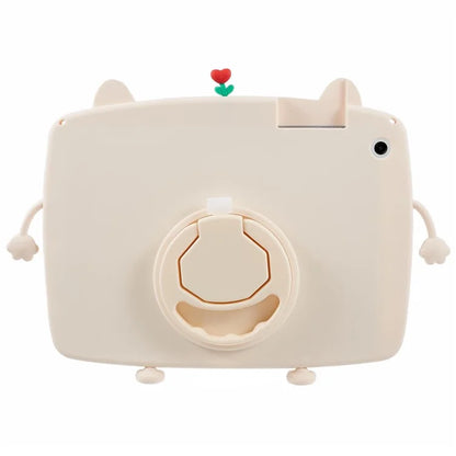 For Samsung Galaxy Tab A9+ Silicone Case Rotary Kickstand Cat Style Tablet Cover