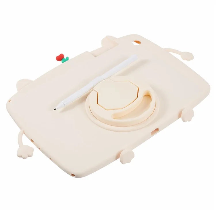 For Samsung Galaxy Tab A9+ Silicone Case Rotary Kickstand Cat Style Tablet Cover
