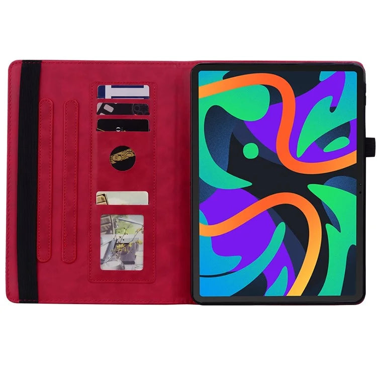 For Lenovo Tab M11 / Xiaoxin Pad 11 2024 Protective Shell Flower Pattern PU Leather Stand Tablet Cover