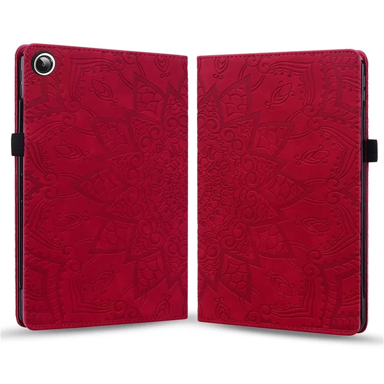 For Lenovo Tab M11 / Xiaoxin Pad 11 2024 Protective Shell Flower Pattern PU Leather Stand Tablet Cover