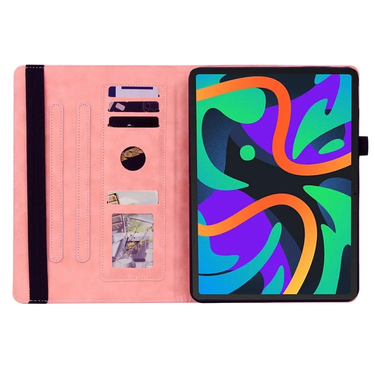 For Lenovo Tab M11 / Xiaoxin Pad 11 2024 Protective Shell Flower Pattern PU Leather Stand Tablet Cover