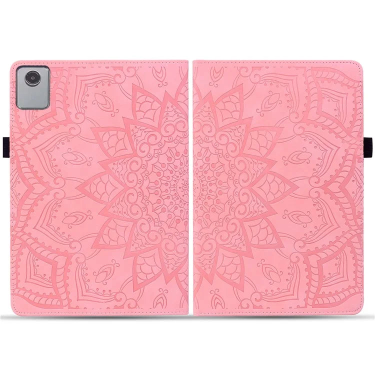 For Lenovo Tab M11 / Xiaoxin Pad 11 2024 Protective Shell Flower Pattern PU Leather Stand Tablet Cover
