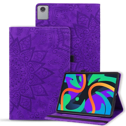 For Lenovo Tab M11 / Xiaoxin Pad 11 2024 Protective Shell Flower Pattern PU Leather Stand Tablet Cover