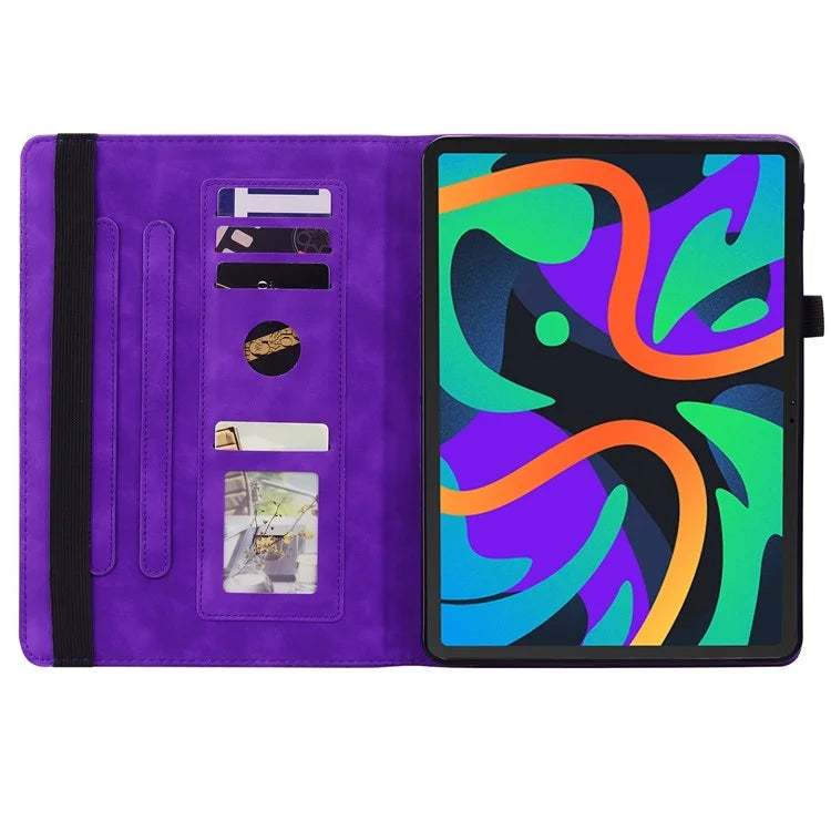 For Lenovo Tab M11 / Xiaoxin Pad 11 2024 Protective Shell Flower Pattern PU Leather Stand Tablet Cover