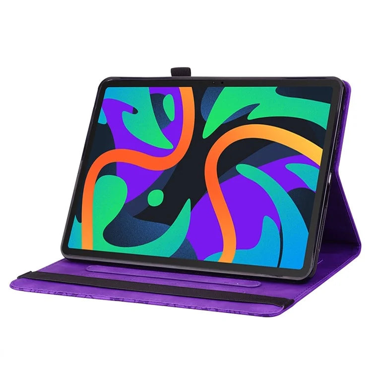 For Lenovo Tab M11 / Xiaoxin Pad 11 2024 Protective Shell Flower Pattern PU Leather Stand Tablet Cover