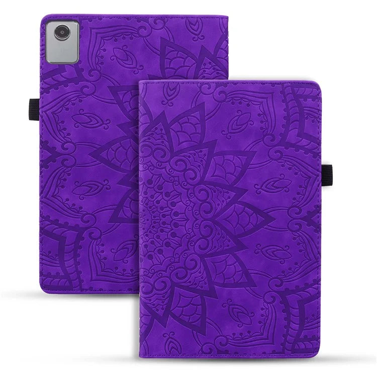 For Lenovo Tab M11 / Xiaoxin Pad 11 2024 Protective Shell Flower Pattern PU Leather Stand Tablet Cover