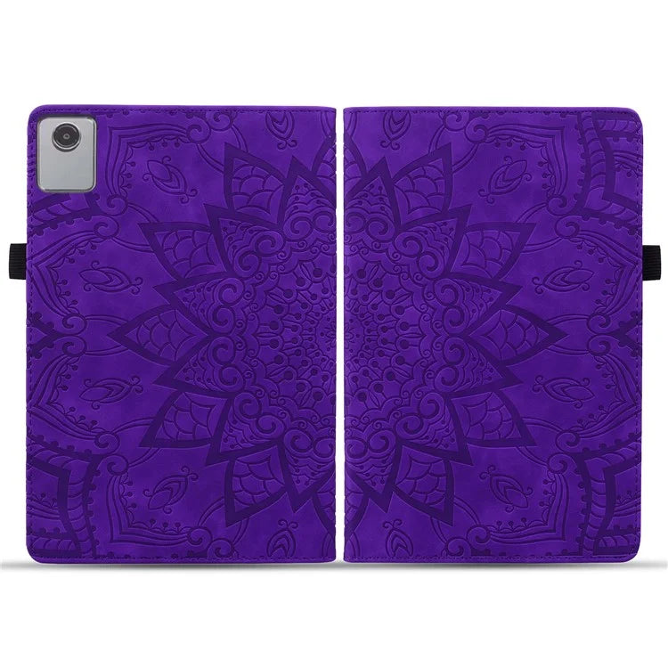 For Lenovo Tab M11 / Xiaoxin Pad 11 2024 Protective Shell Flower Pattern PU Leather Stand Tablet Cover