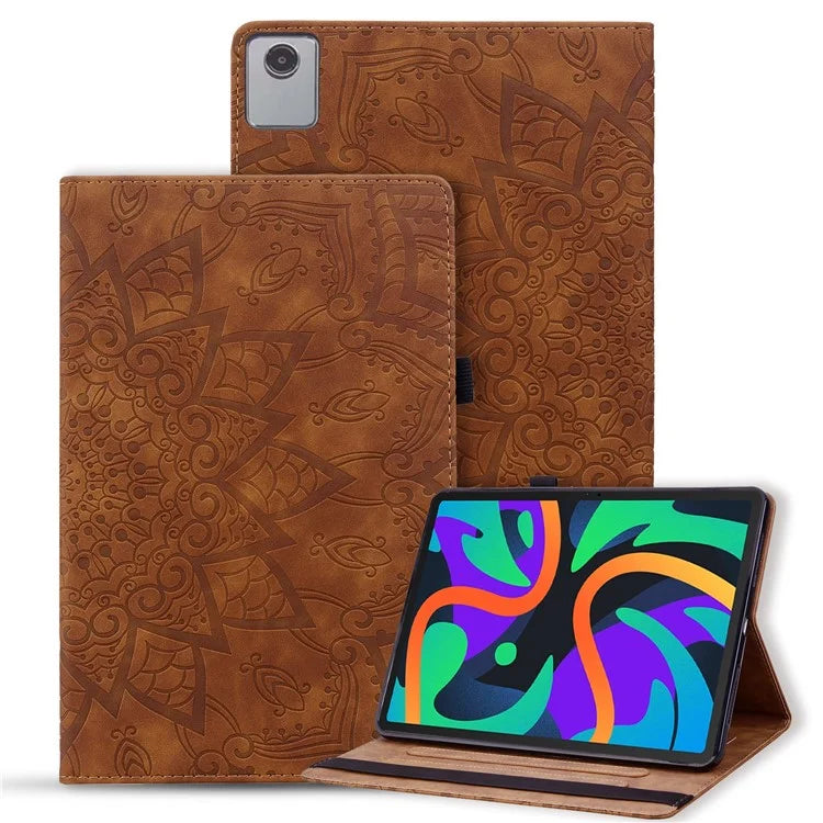 For Lenovo Tab M11 / Xiaoxin Pad 11 2024 Protective Shell Flower Pattern PU Leather Stand Tablet Cover