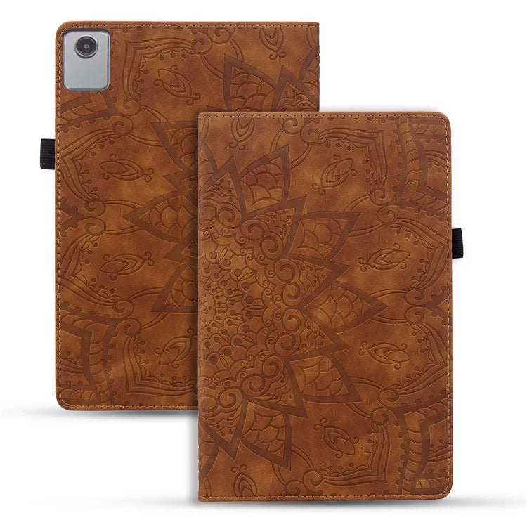 For Lenovo Tab M11 / Xiaoxin Pad 11 2024 Protective Shell Flower Pattern PU Leather Stand Tablet Cover