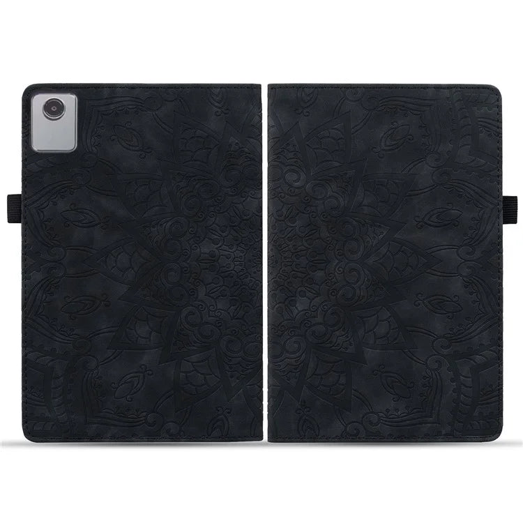 For Lenovo Tab M11 / Xiaoxin Pad 11 2024 Protective Shell Flower Pattern PU Leather Stand Tablet Cover