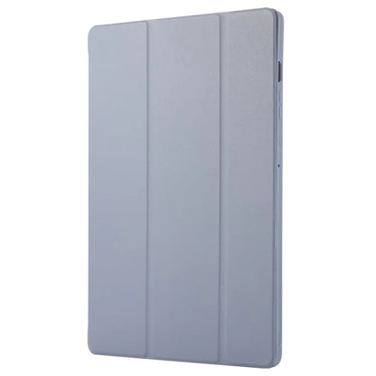 For Samsung Galaxy Tab S9+ / S9 FE+ Case Solid Color Tri-Fold Stand Anti-Drop PU Tablet Cover with Pencil Slot