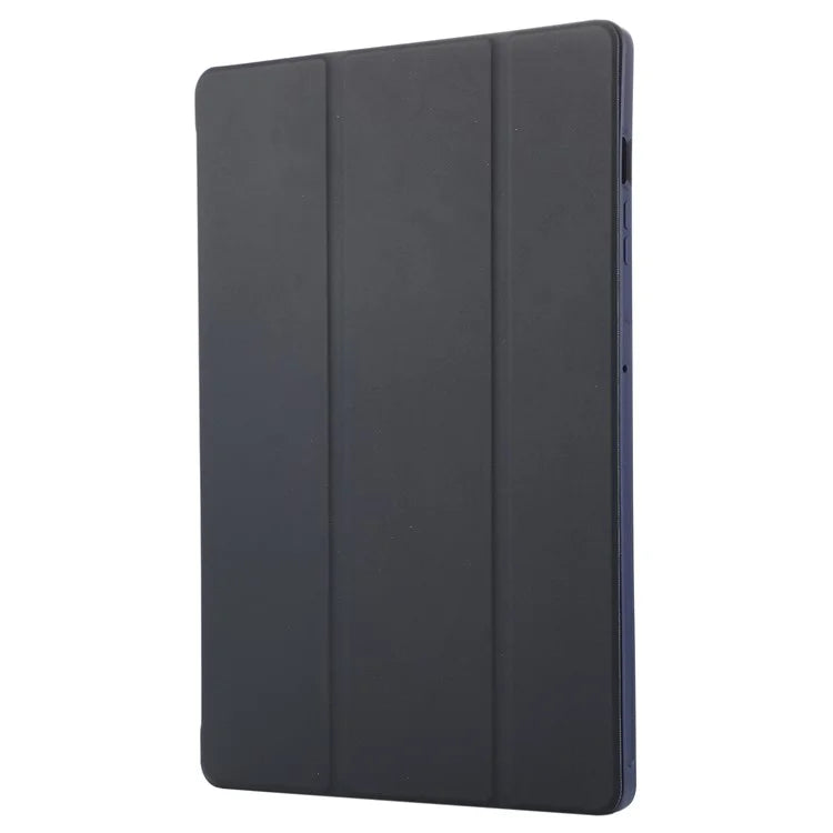 For Samsung Galaxy Tab S9+ / S9 FE+ Case Solid Color Tri-Fold Stand Anti-Drop PU Tablet Cover with Pencil Slot