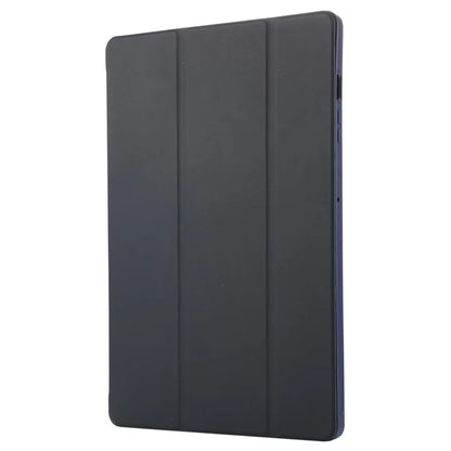 For Samsung Galaxy Tab S9+ / S9 FE+ Case Solid Color Tri-Fold Stand Anti-Drop PU Tablet Cover with Pencil Slot