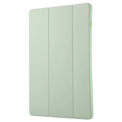 For Samsung Galaxy Tab S9+ / S9 FE+ Case Solid Color Tri-Fold Stand Anti-Drop PU Tablet Cover with Pencil Slot
