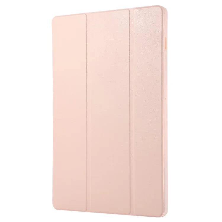 For Samsung Galaxy Tab S9+ / S9 FE+ Case Solid Color Tri-Fold Stand Anti-Drop PU Tablet Cover with Pencil Slot