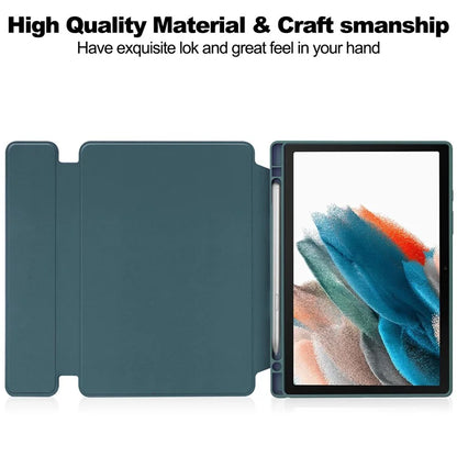 For Samsung Galaxy Tab A8 10.5 (2021) / (2022) Rotating Case PU Leather Tablet Cover (without Keyboard)ish Green