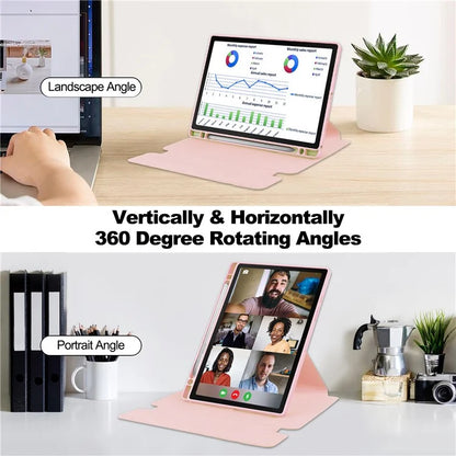 For Samsung Galaxy Tab A8 10.5 (2021) / (2022) Rotating Case PU Leather Tablet Cover (without Keyboard)