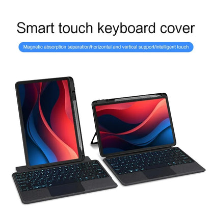 For Lenovo Tab M11 / Xiaoxin Pad 11 2024 Tablet Case Leather Stand Cover+Detachable Bluetooth Keyboard with Backlight