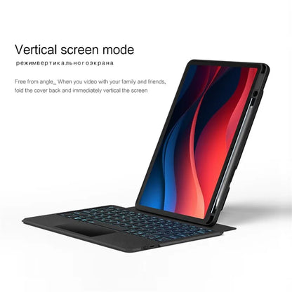 For Lenovo Tab M11 / Xiaoxin Pad 11 2024 Tablet Case Leather Stand Cover+Detachable Bluetooth Keyboard with Backlight