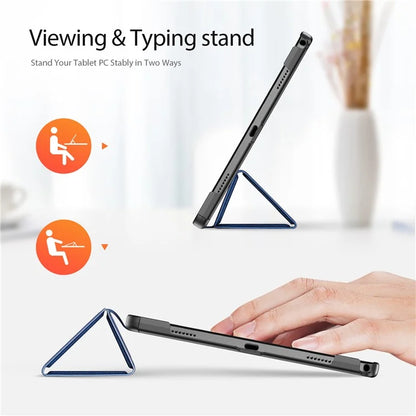 DUX DUCIS Domo Series for Lenovo Tab M11 / Xiaoxin Pad 11 2024 Leather Case Tri-fold Stand Tablet Cover