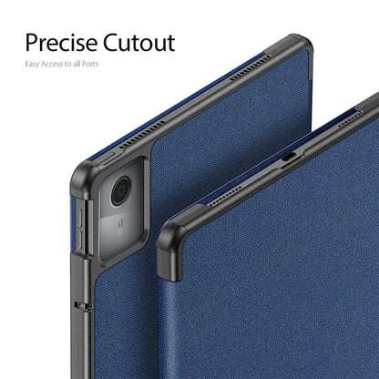 DUX DUCIS Domo Series for Lenovo Tab M11 / Xiaoxin Pad 11 2024 Leather Case Tri-fold Stand Tablet Cover