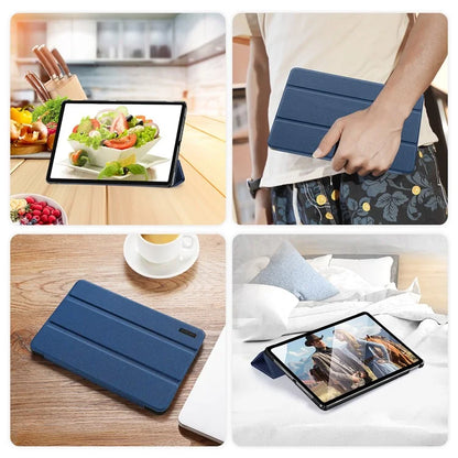 DUX DUCIS Domo Series for Lenovo Tab M11 / Xiaoxin Pad 11 2024 Leather Case Tri-fold Stand Tablet Cover